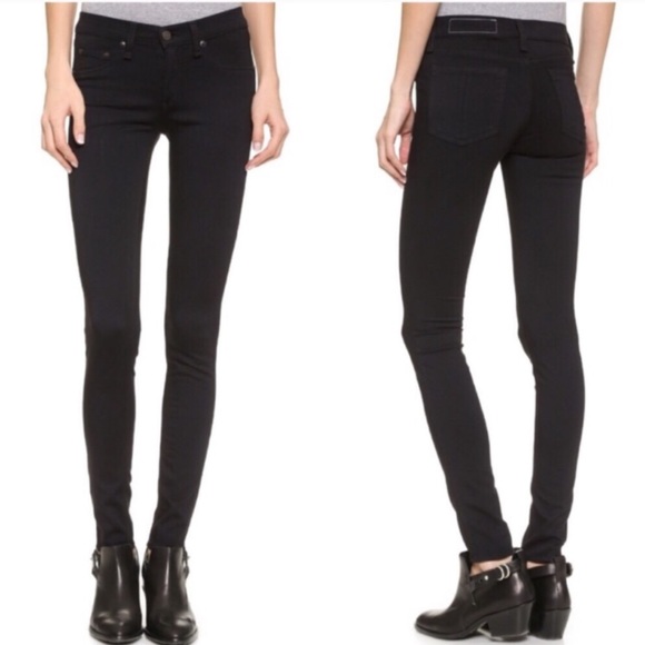 rag & bone Pants - Rag & Bone Legging Black Plush
